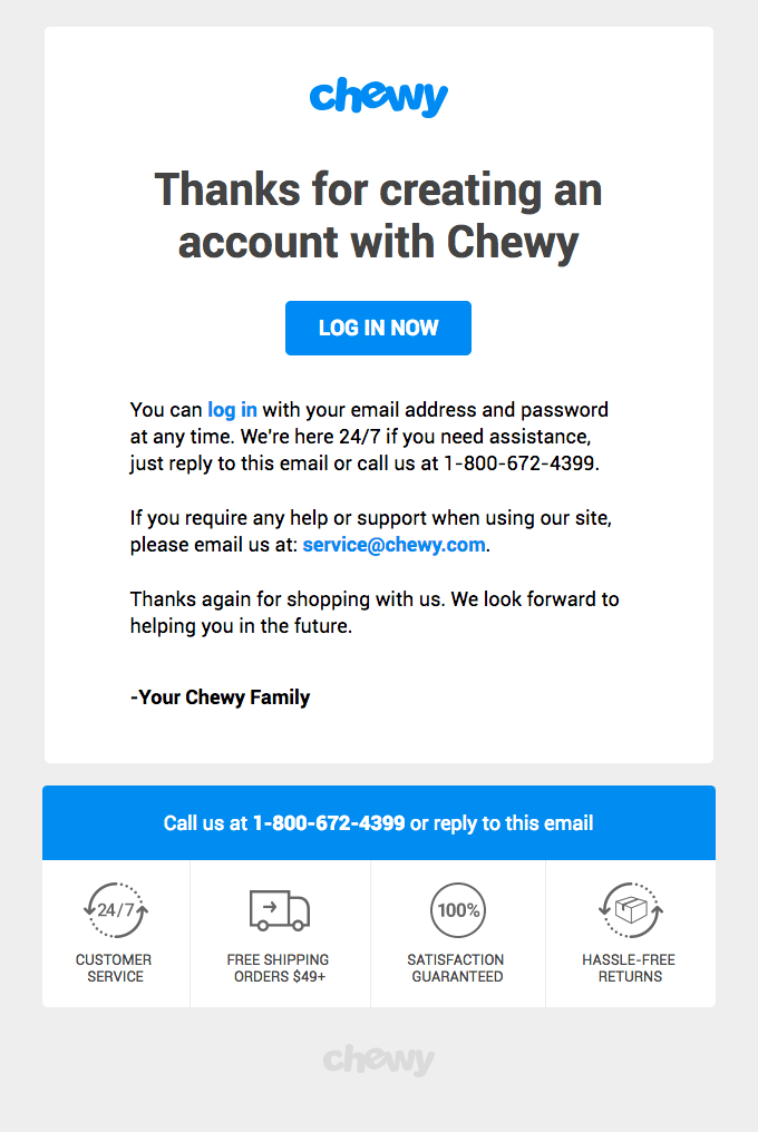Onboarding Emails - Getting Started Email Example - Chewy