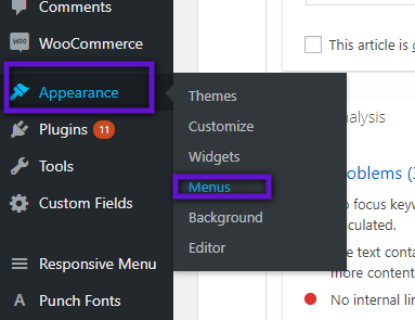 WooCommerce Side Menu - SEO Basics for WooCommerce