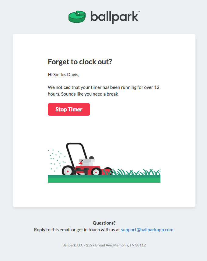 Transactional Emails - Alert Email - Ballpark