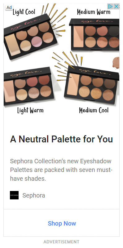 Google Display Ad Example Sephora