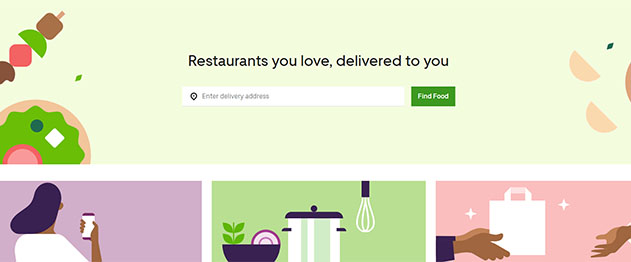 Landing Page Example - UberEats