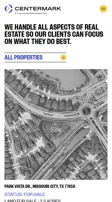 Unique Mobile Experience | Centermark Commercial Real Estate Project