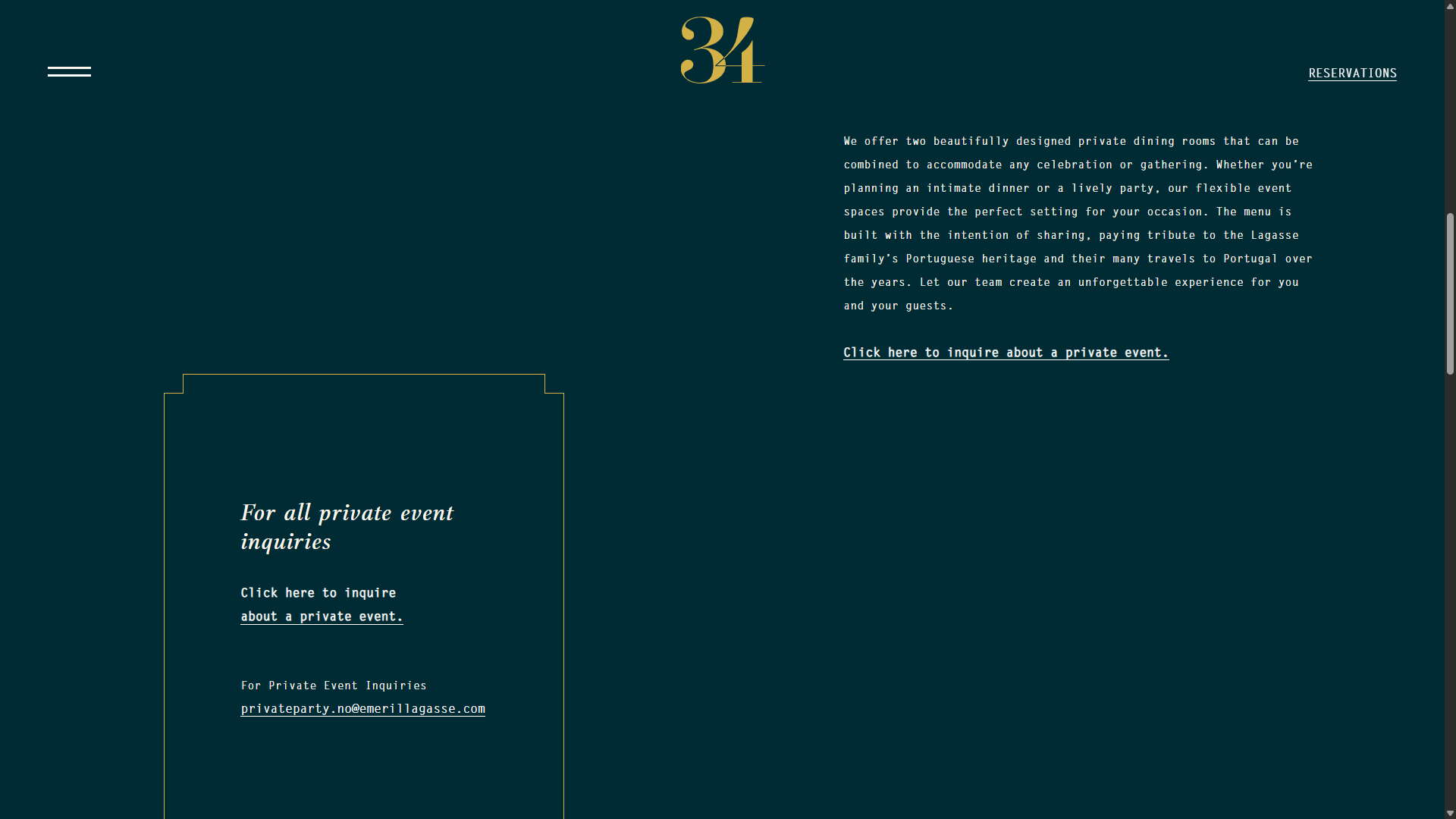 Dynamic Reservation Integration | 34 Restaurant & Bar Project