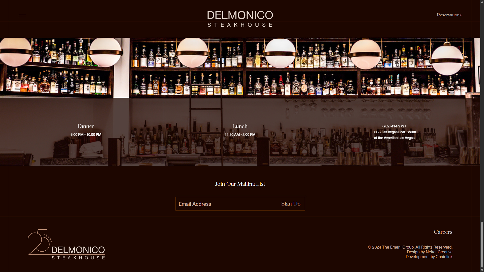 Scalable Restaurant Content | Delmonico Steakhouse in Las Vegas Project