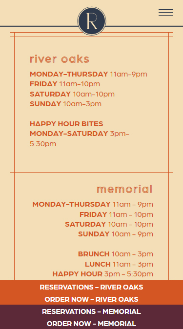 Enhanced User Interaction | Relish Restaurant & Bar Project