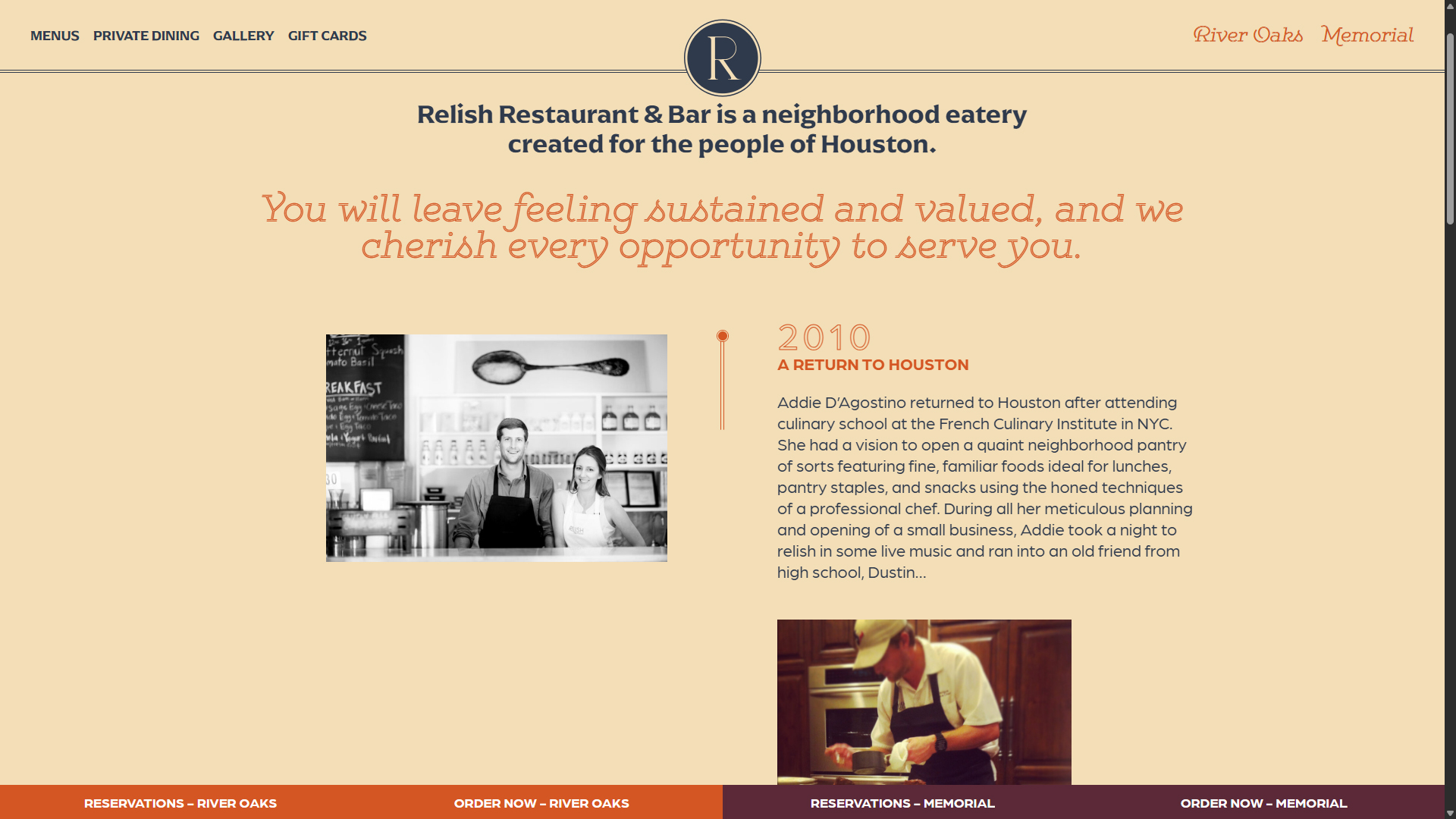 Scalable Restaurant Content | Relish Restaurant & Bar Project