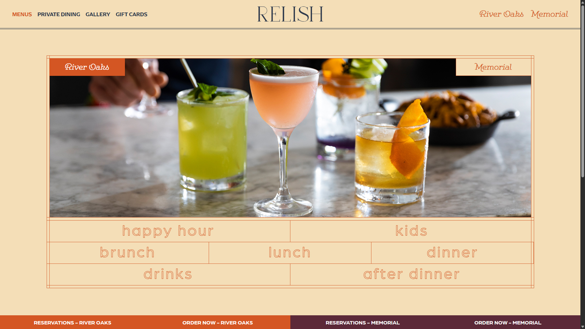 Scalable Restaurant Content | Relish Restaurant & Bar Project