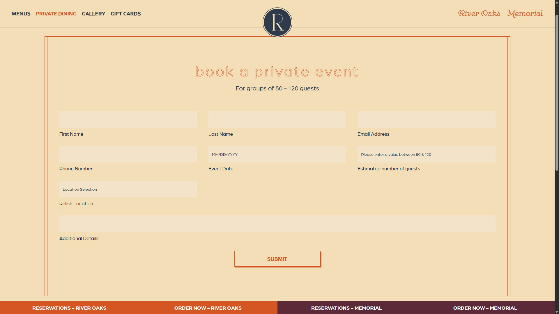 Scalable Restaurant Content | Relish Restaurant & Bar Project
