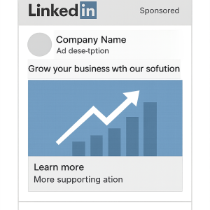 Visual representation of a LinkedIn single image ad example