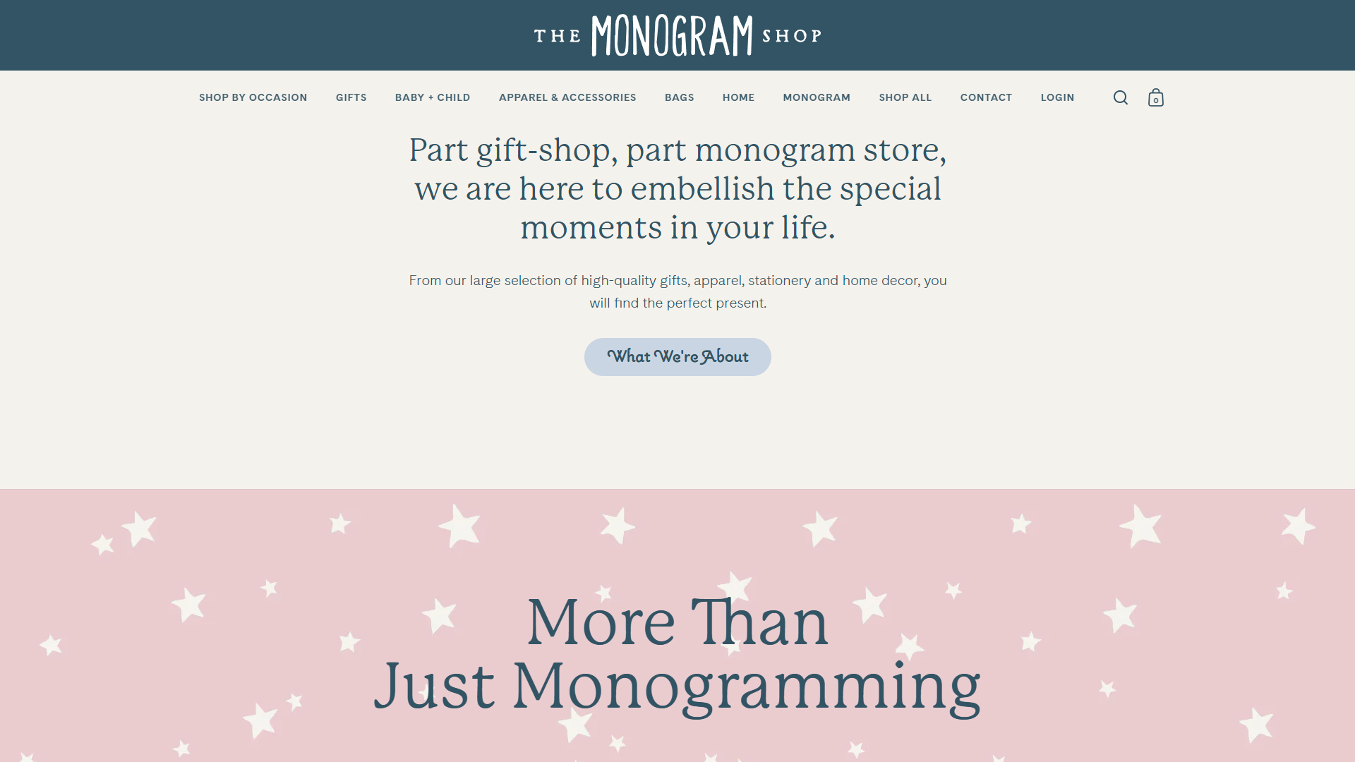 Custom Shopify Gift Shop Theme Development | The Monogram Shop Project
