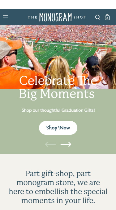 Mobile-First Boutique Shopping Experience | The Monogram Shop Project