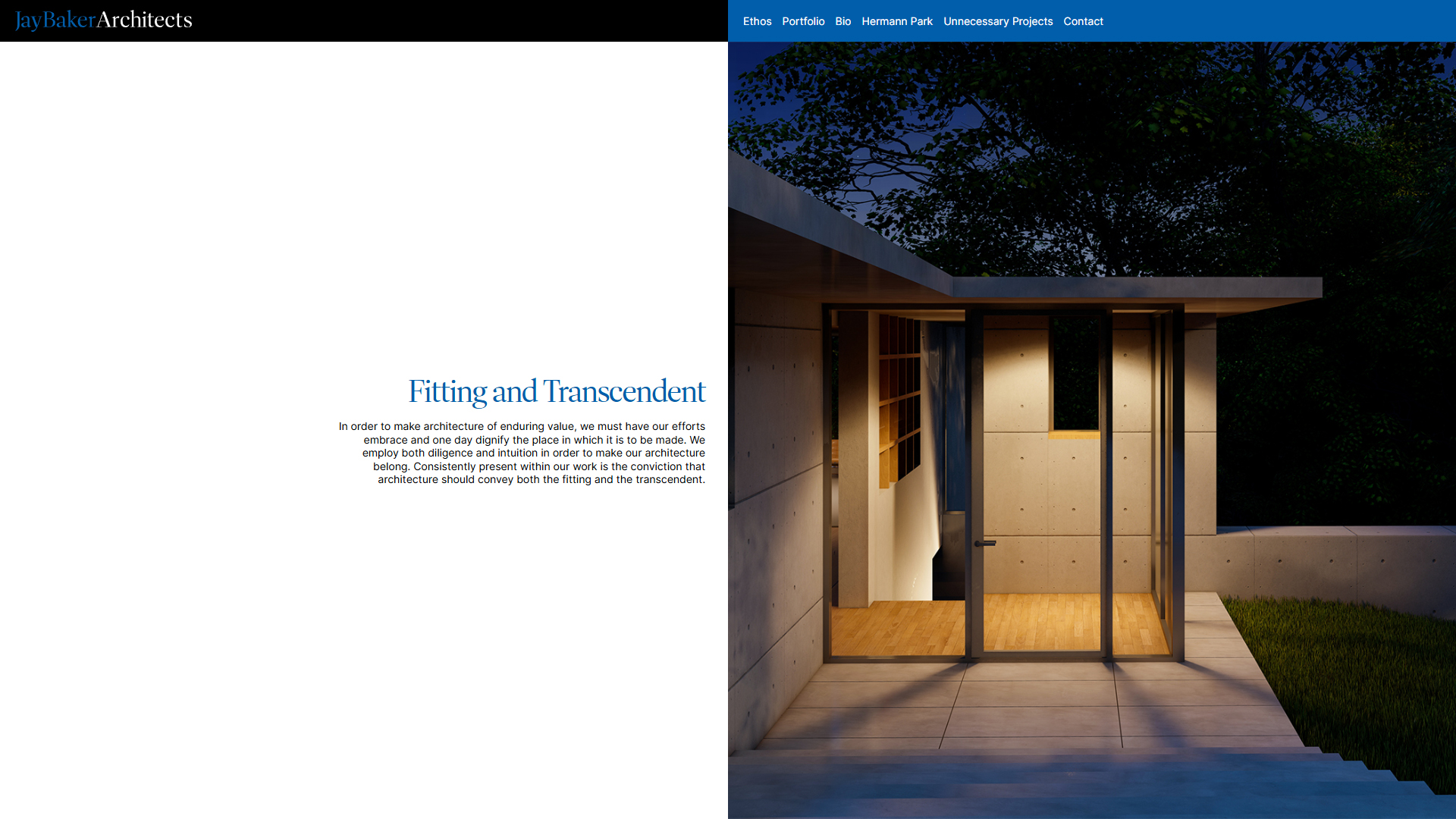 Brand Philosophy & Principal Bio Pages | Jay Baker Architects Project