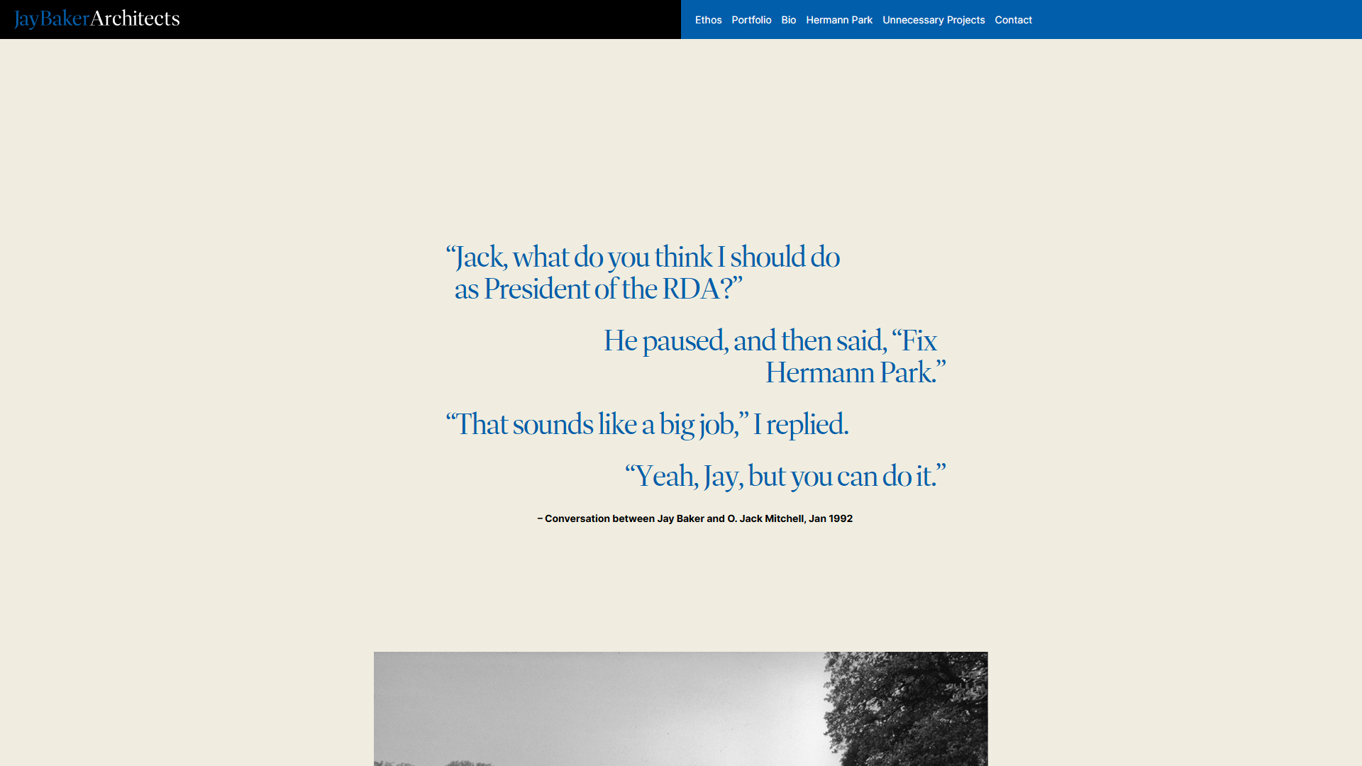 Hermann Park Civic Legacy Page | Jay Baker Architects Project