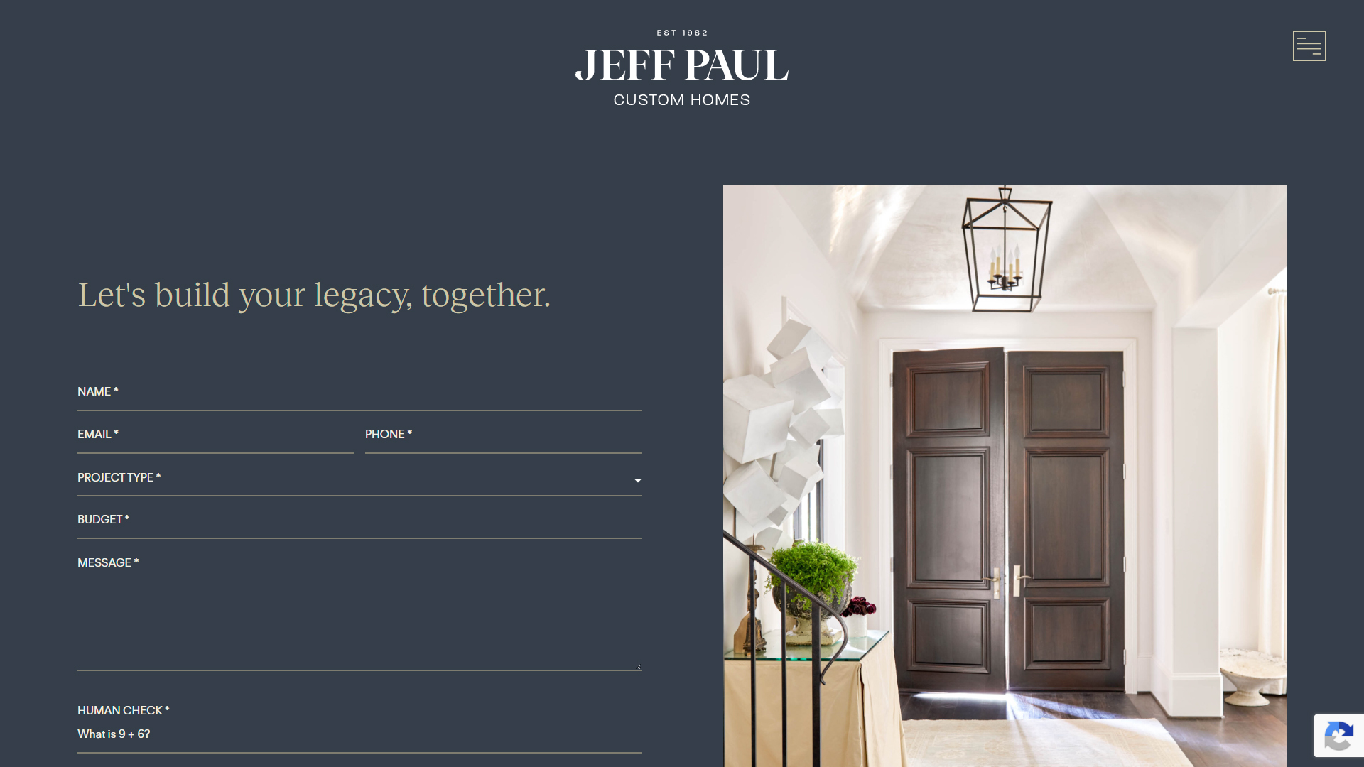 Photography-First Gallery & Press Sections | Jeff Paul Custom Homes Project