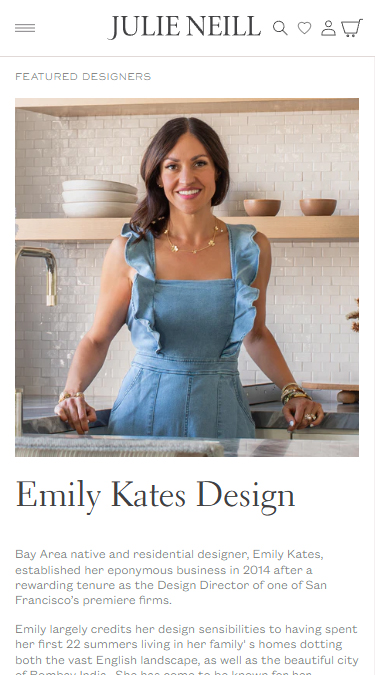 Featured Designers Gallery | Julie Neill Designs Project
