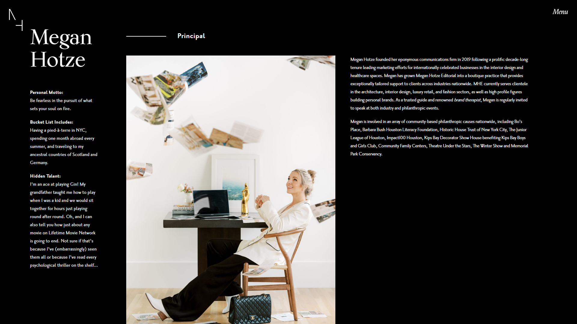 PR Agency Website Design & Development | Megan Hotze Editorial Project