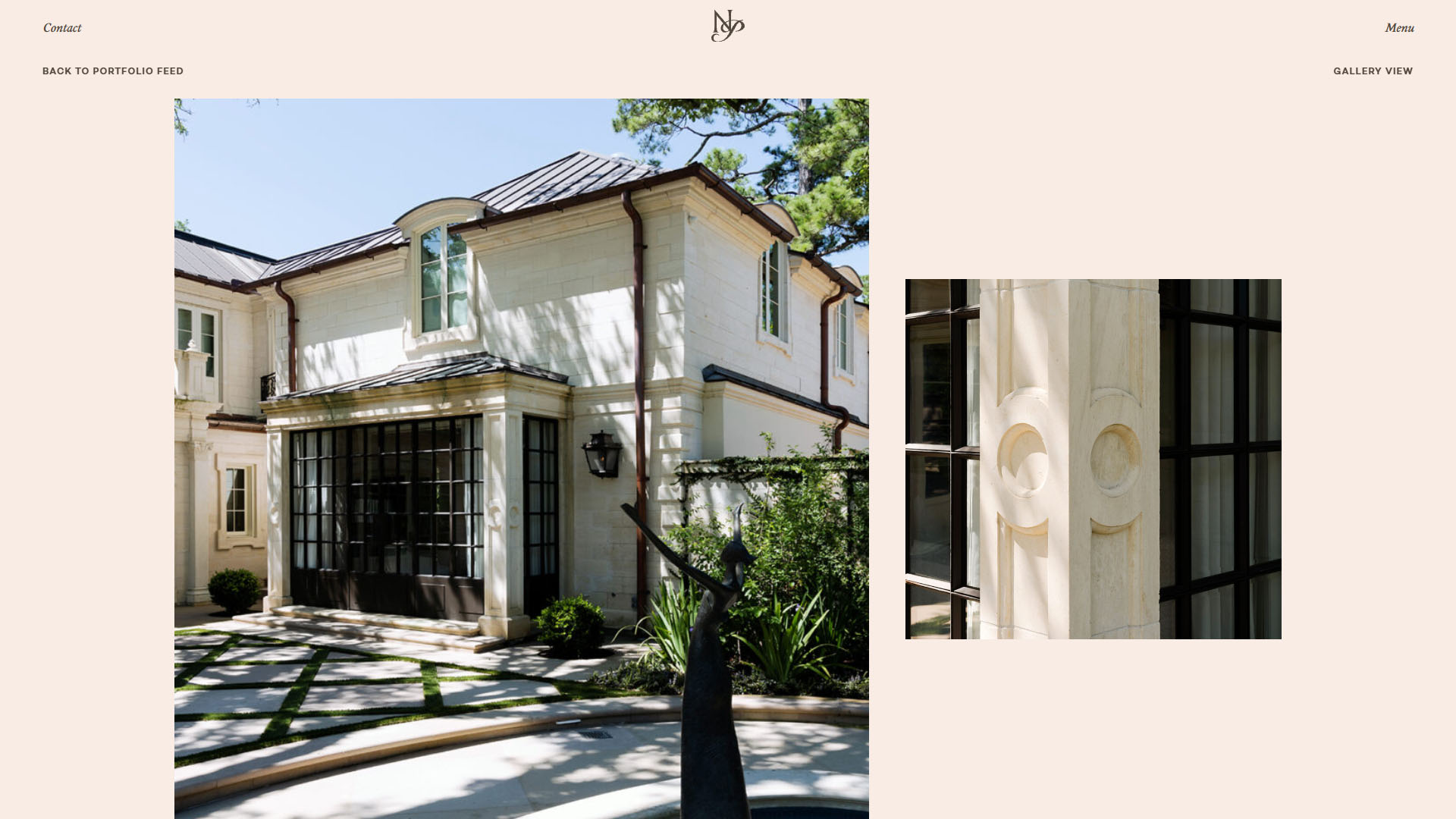 Horizontal-Scroll Project Pages with Gallery View | Nadia Palacios Architecture Project