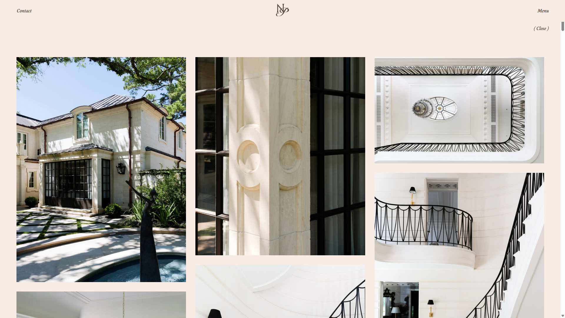 Horizontal-Scroll Project Pages with Gallery View | Nadia Palacios Architecture Project