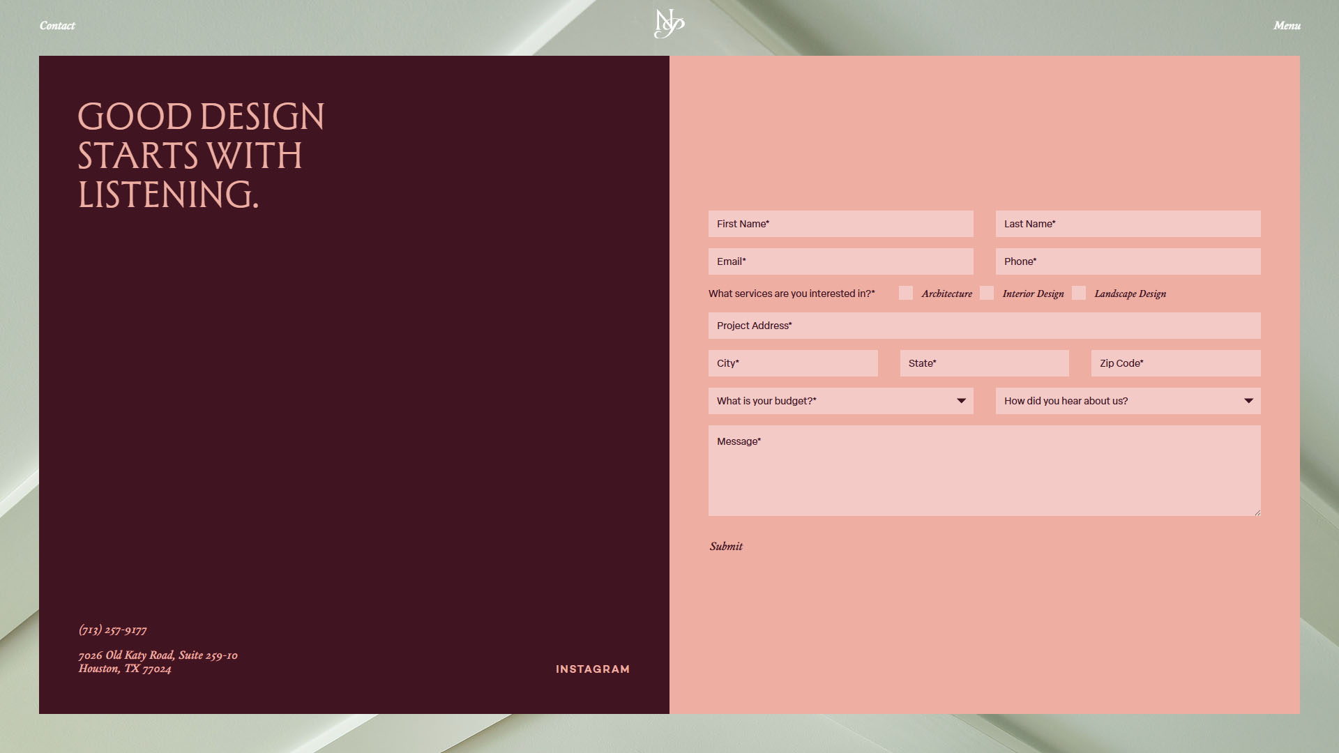 Editorial CMS: Process, Recognition and Contact | Nadia Palacios Architecture Project